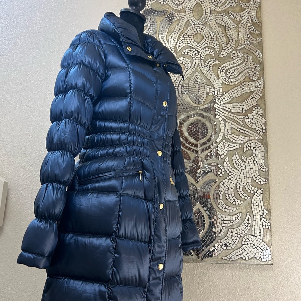 MICHAEL Michael Kors Blue Bomber Jacket with Quilted Design